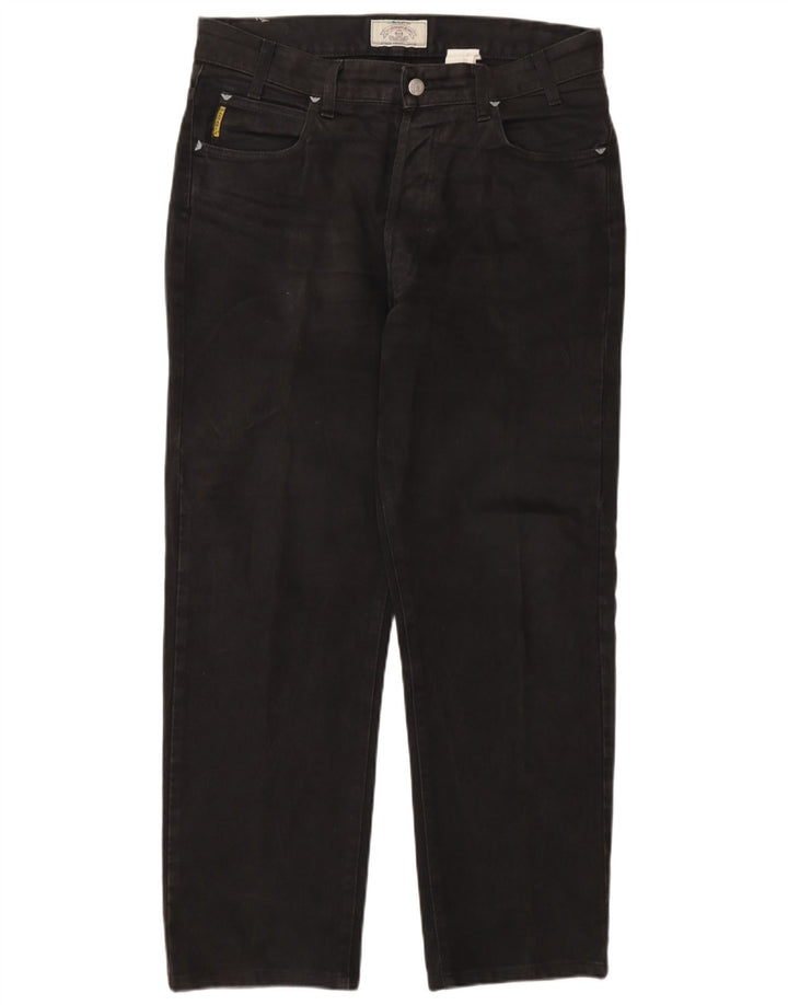 Armani Straight Jeans til mænd W32 L28 Sort bomuld