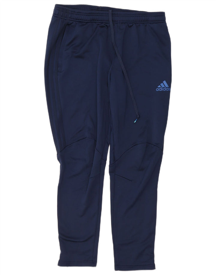 Adidas Womens Tracksuit Trousers UK 18 XL  Navy Blue Polyester