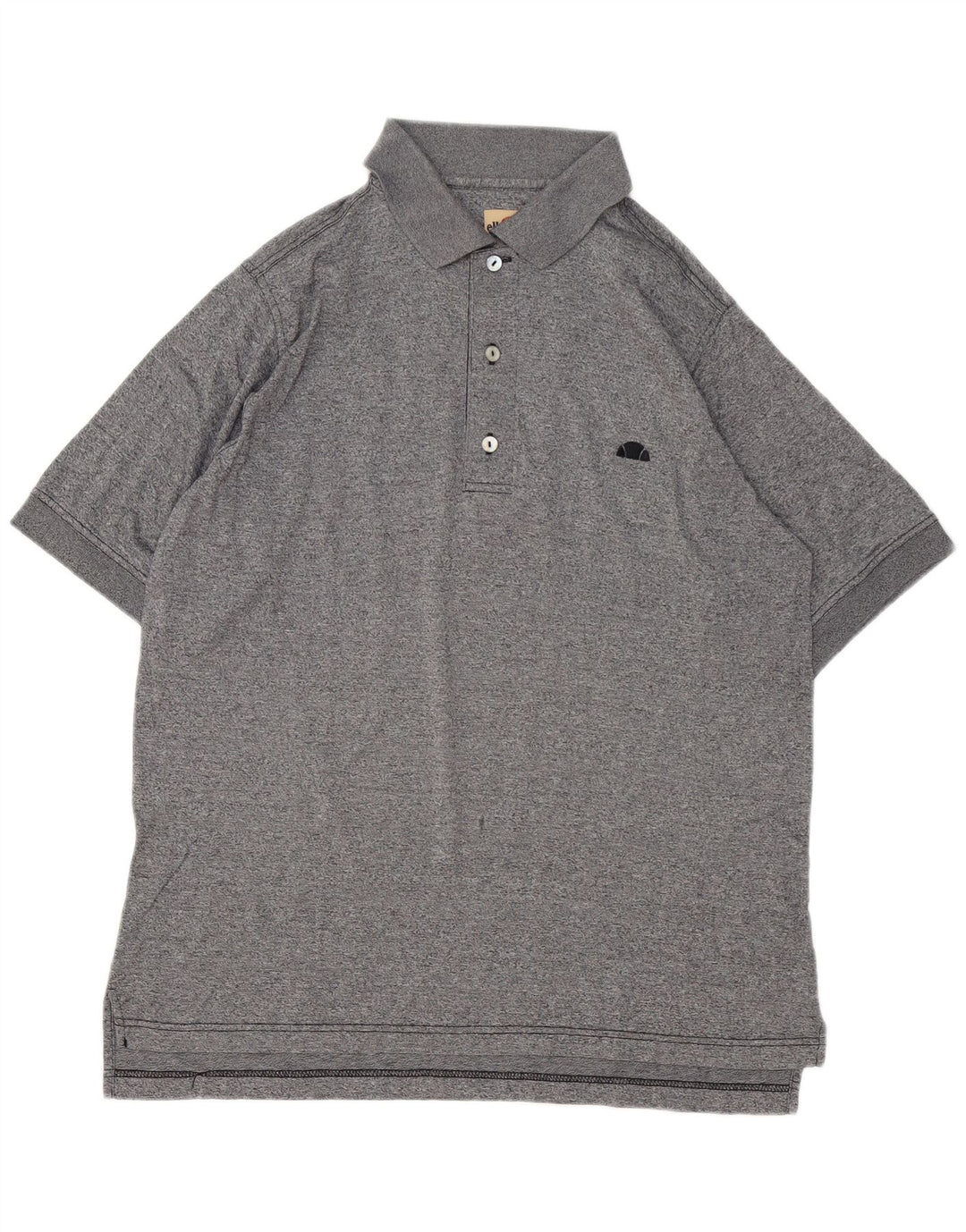 Ellesse Herren-Poloshirt, klein, grau gesprenkelte Baumwolle