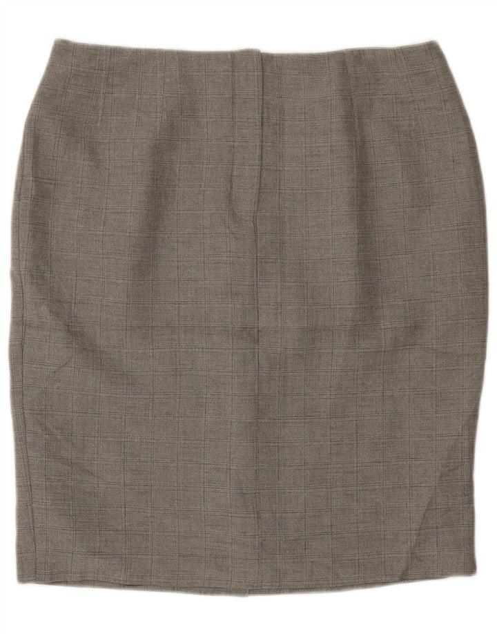 Marks & Spencer Womens Pencil Skirt UK 16 Large W36 Grey Polyester