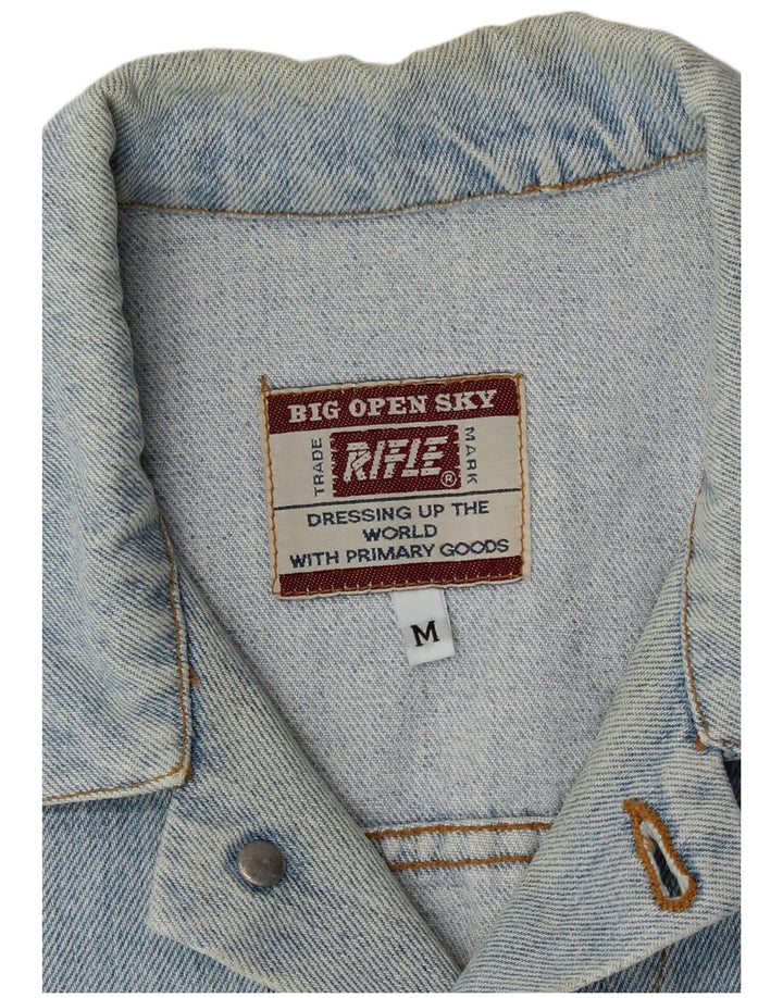 Rifle Mens Denim Gilet UK 38 Medium Blue Cotton