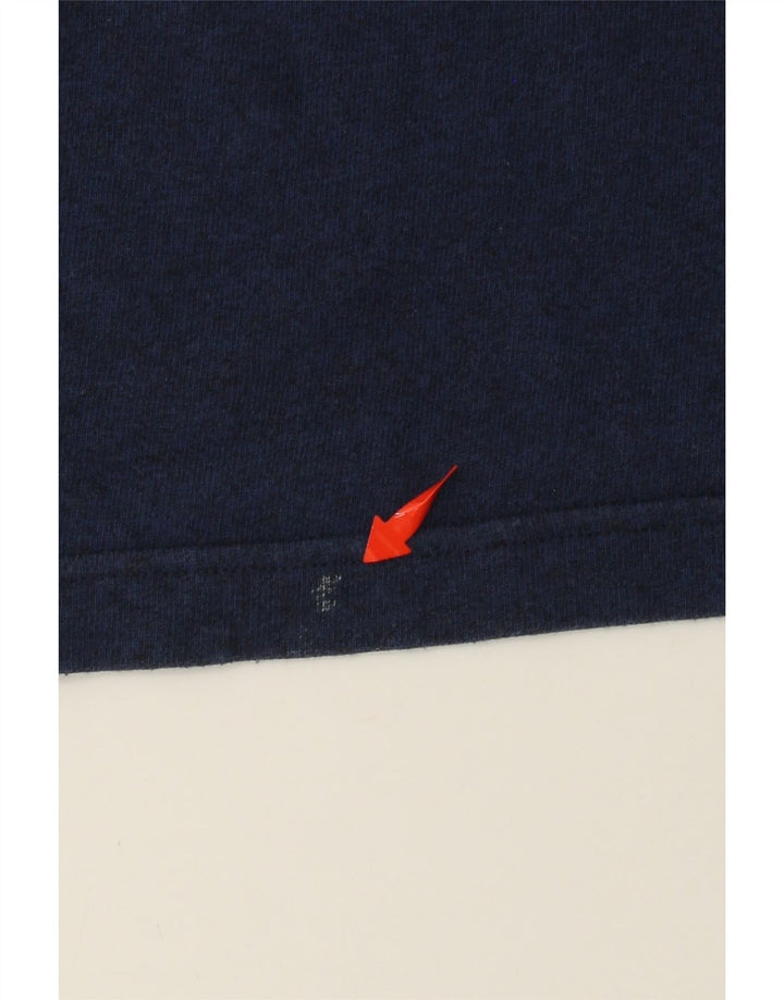 T-shirt grafica ASICS da uomo, top in cotone color block medio blu navy