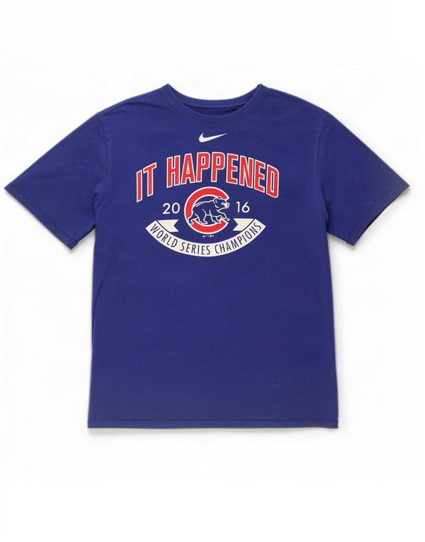 Nike Mens Chicago Cubs Graphic T-Shirt Top Large Blue
