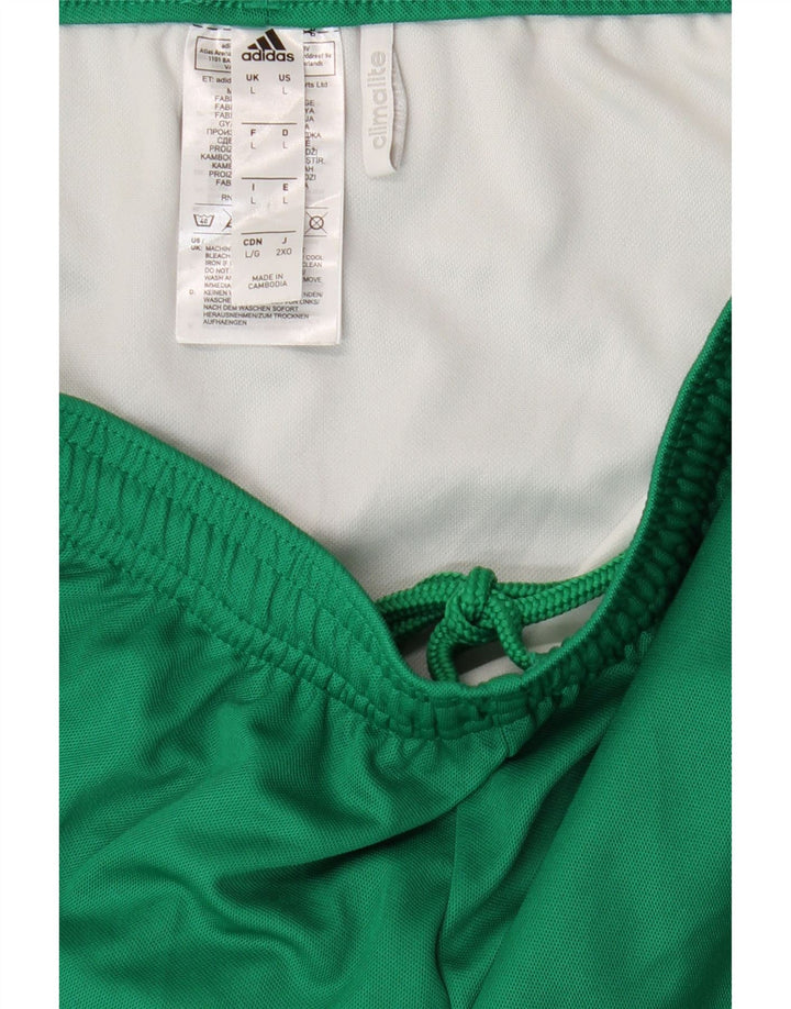Pantaloncini sportivi Adidas Climalite da uomo di grandi dimensioni in poliestere verde