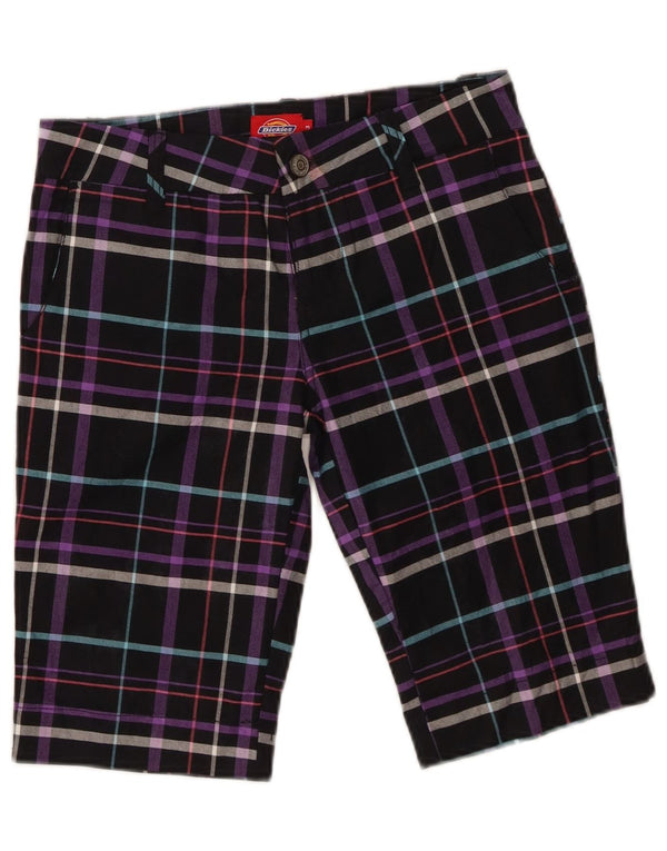 Bermuda feminina Dickies Chino US 3 XS W28 algodão xadrez preto