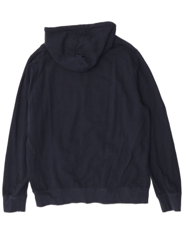 Mustang Mens Zip Hoodie Sweater XL Navy Blue Cotton