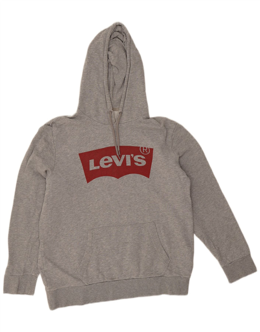 Levi's Herren-Kapuzenpullover mit Grafik, groß, graue Baumwolle
