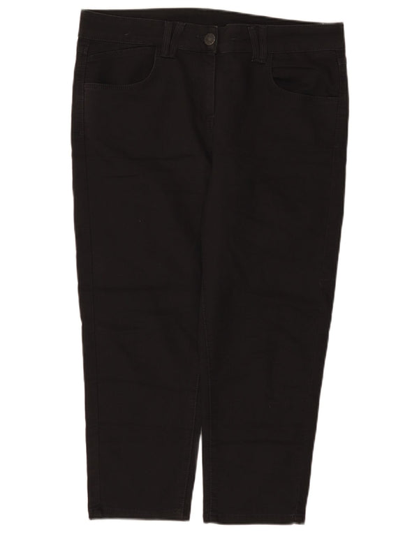 Женские джинсы-капри Marks & Spencer UK 16, большие, W36 L22, черные, хлопковые