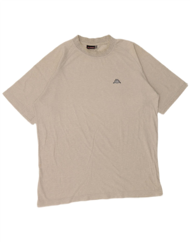 Kappa Mens T-Shirt Top 2XL Grey Flecked Cotton
