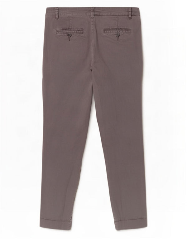 Pantaloni chino slim da donna Benetton UK 10 Small W30 L27 Cotone grigio