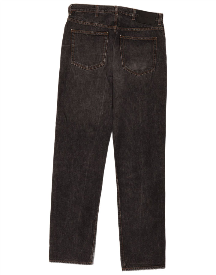 Calvin Klein Mens Straight Jeans W32 L31 Black Cotton