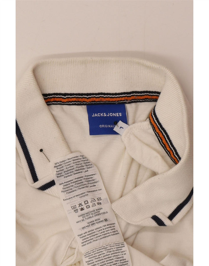 Jack & Jones Herren-Poloshirt, groß, weiße Baumwolle