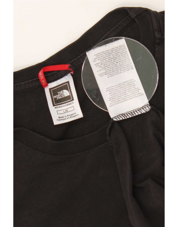 The North Face Mens T-Shirt Top Large Black Cotton
