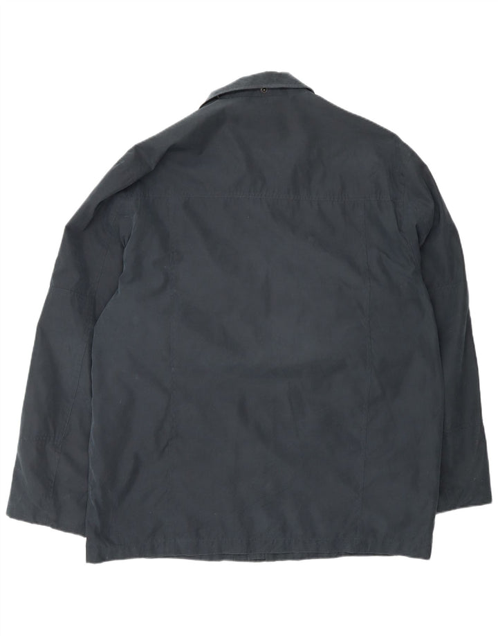 Wampum Mens Utility Jacket UK 42 XL Navy Blue Polyester