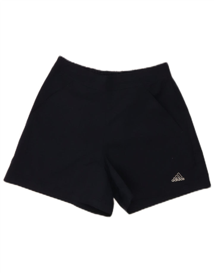Adidas Womens Sport Shorts UK 8 Small  Navy Blue Polyester