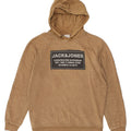 JACK & JONES Mens Graphic Hoodie Jumper Medium Beige Vintage Jack & Jones and Second-Hand Jack & Jones from Messina Hembry 