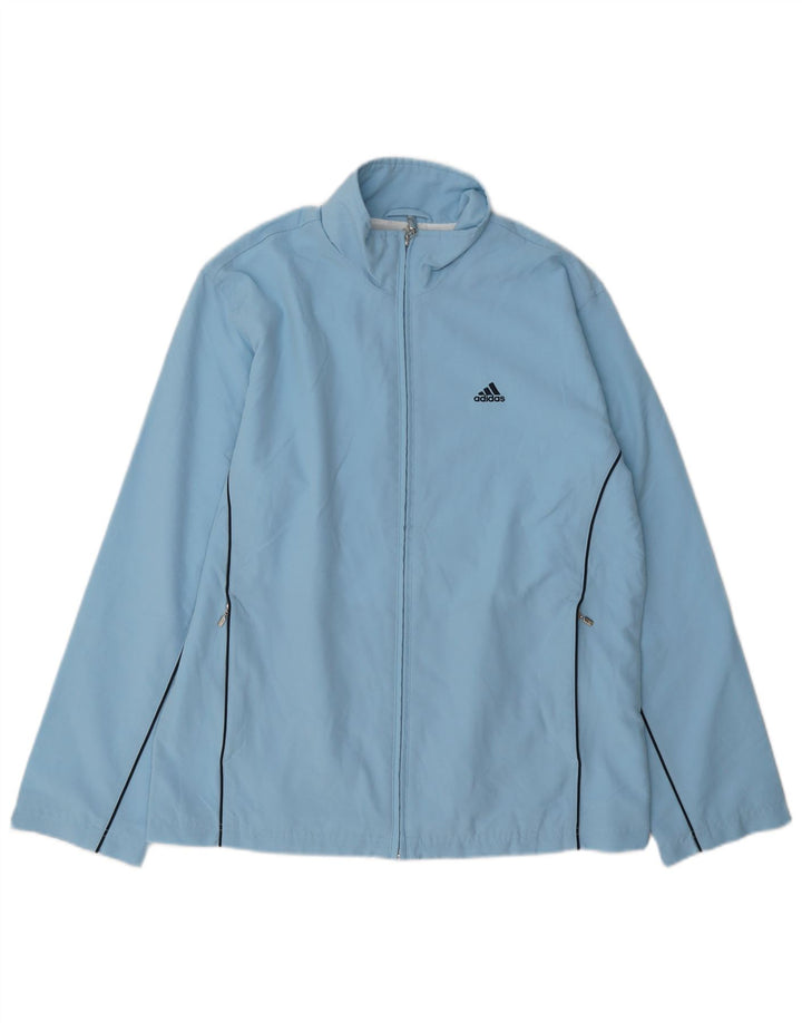 Adidas Veste de survêtement pour femme UK 12 Bleu moyen Polyester
