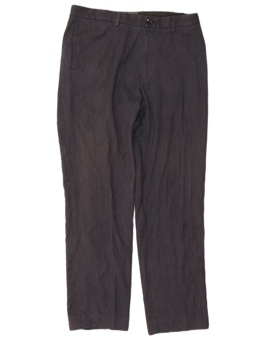 Marks & Spencer Mens Regular Fit Casual Trousers W34 L31 Navy Blue