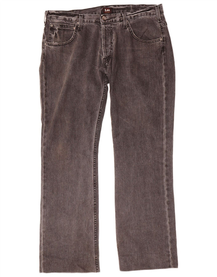 Lee Herre Knox Straight Jeans W36 L32 Grå Bomuld
