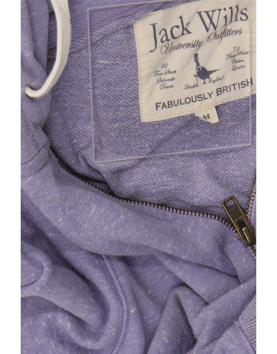 Pulover Jack Wills pentru bărbați, cu fermoar, poliester mov mediu