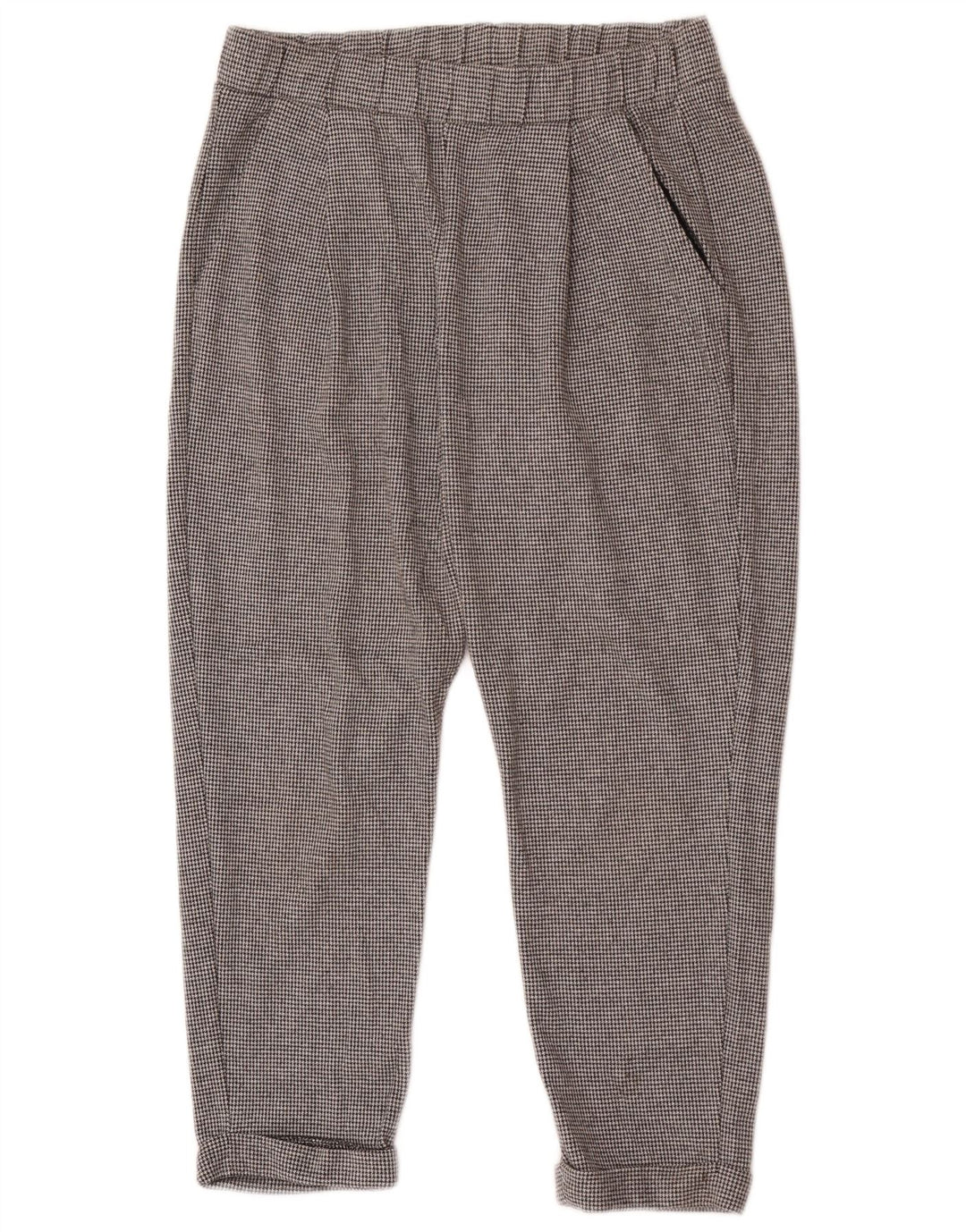Marks & Spencer Womens Cropped Trousers UK 12 Medium W28 L24 Grey
