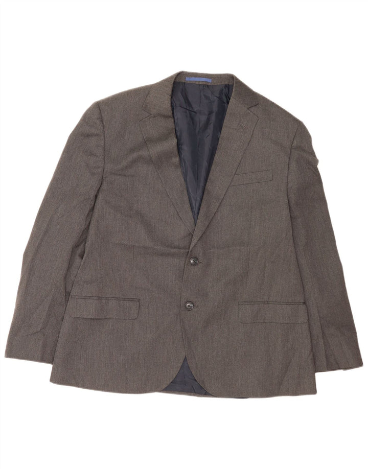Marks & Spencer Mens 2 Button Blazer Jacket IT 42 XL Grey Polyester