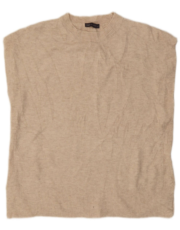 Marks & Spencer - Camiseta sin mangas para mujer, talla 40, talla grande, acrílico beige