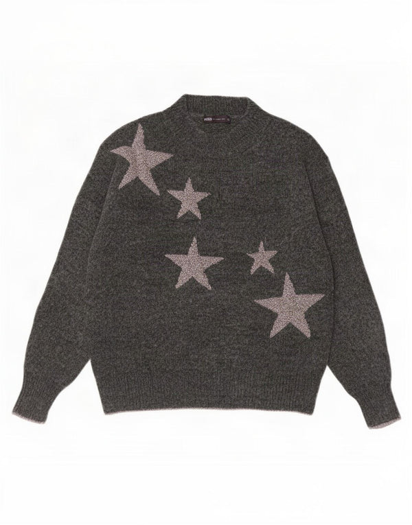 Marks & Spencer Damski sweter z golfem, UK 6 XS, szary