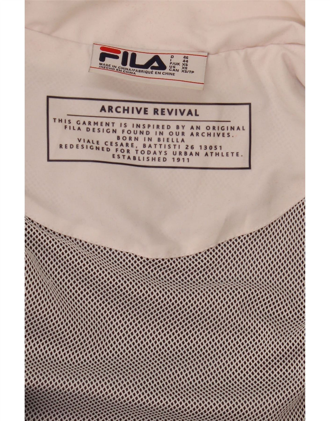 Fila Mens Graphic Tracksuit Top Jacket XS Navy Blue Colourblock