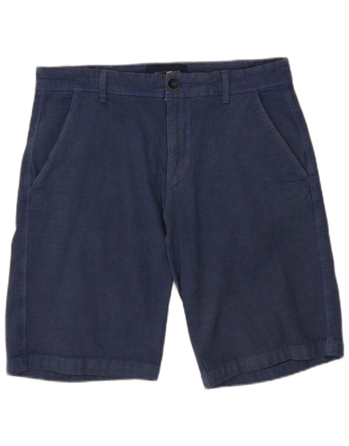 Gas Short Chino Homme W30 Bleu Marine Moyen Coton