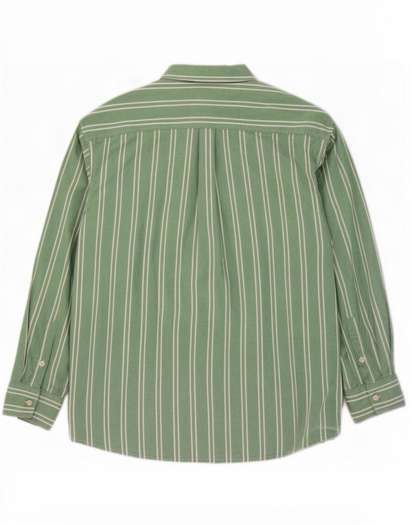 Camicia da uomo Wrangler in cotone a righe grandi verdi