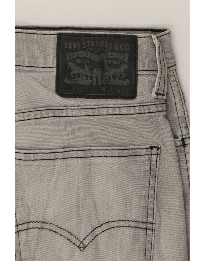 Levi's Hombre 511 Slim Jeans W32 L32 Algodón Gris