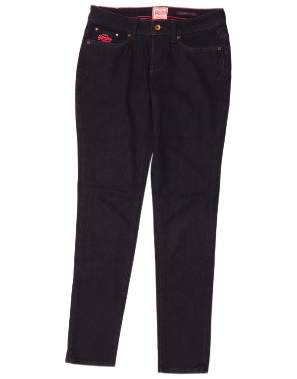 Superdry ženske uske traperice standardnog kroja W30 L32 tamnoplavi pamuk