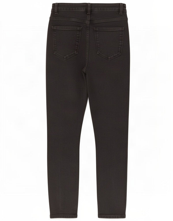Zara Damen Crop Skinny Jeans EU 38 Small W28 L26 Schwarze Baumwolle