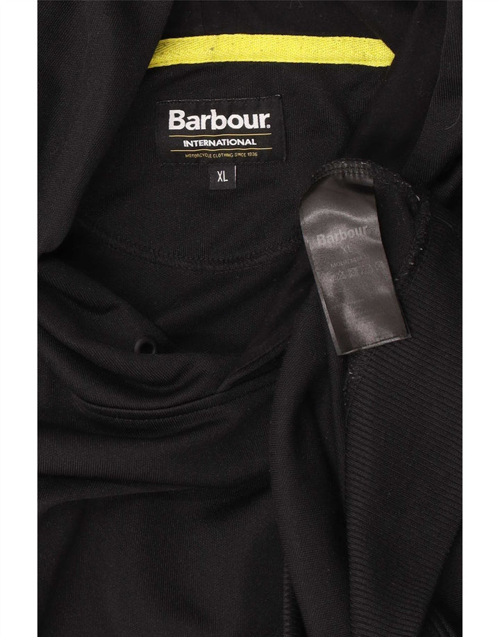 Felpa con cappuccio da uomo Barbour XL poliestere nero