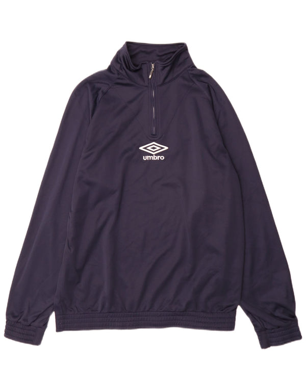 Umbro Mens Pulôver Treino Top Jacket XL Azul Marinho Poliéster