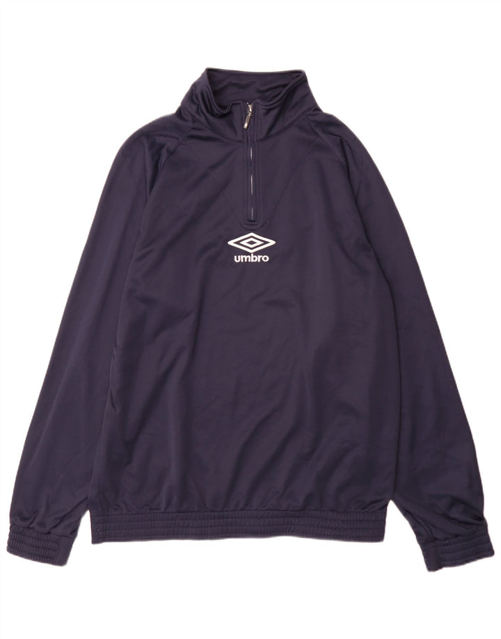 Umbro Mens Pulôver Treino Top Jacket XL Azul Marinho Poliéster