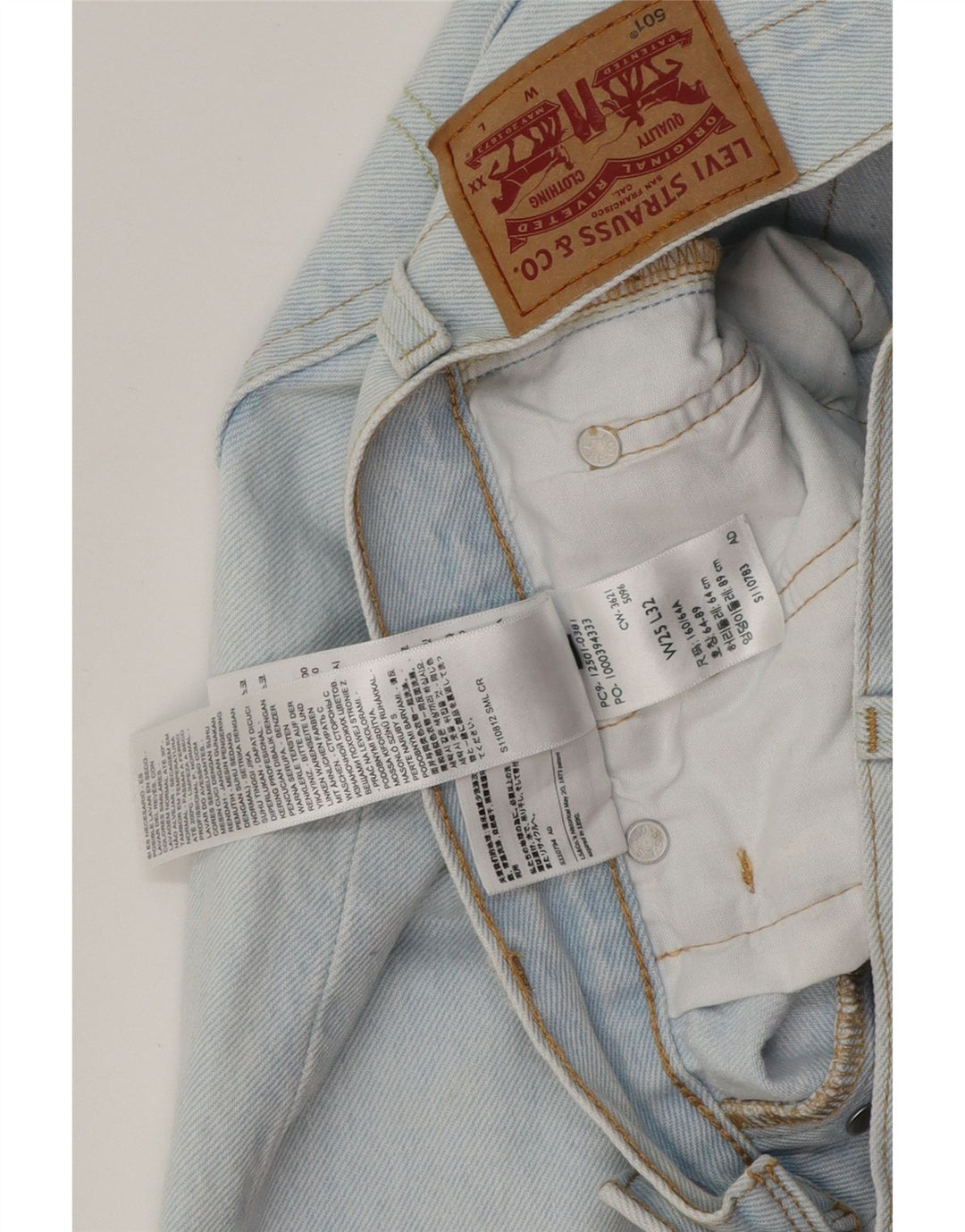 Levi's Dame 501 Straight Jeans W25 L32 Blå Bomuld