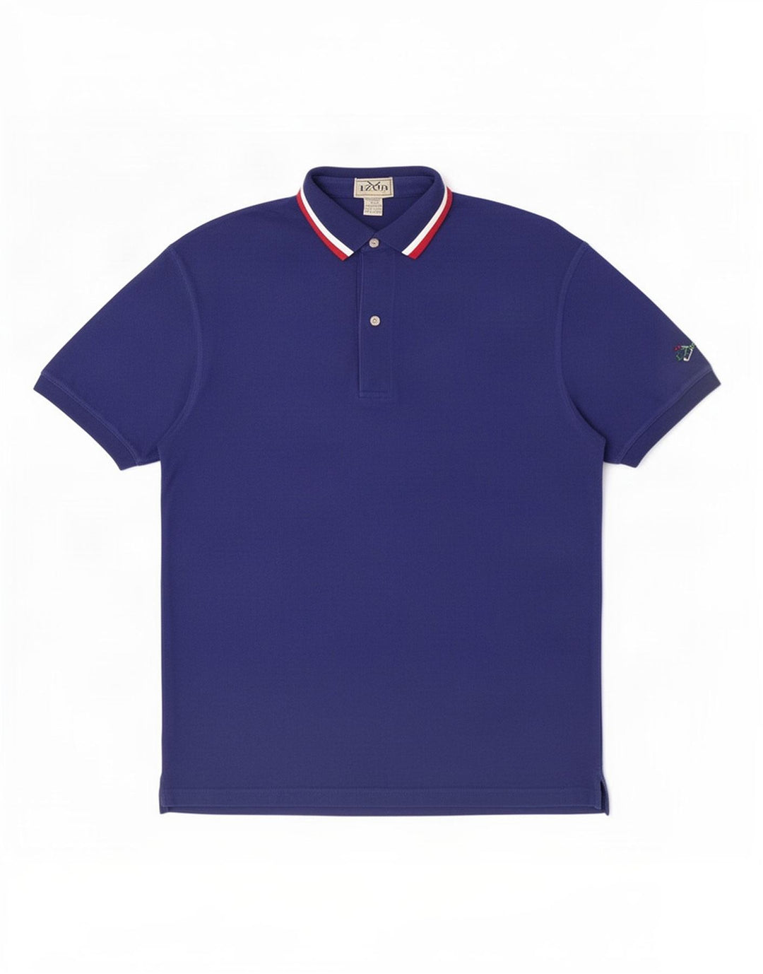 Polo da uomo Izod in cotone a righe blu medio