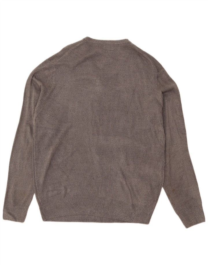 Dockers Herren-Pullover mit V-Ausschnitt, großes Acryl, Grau