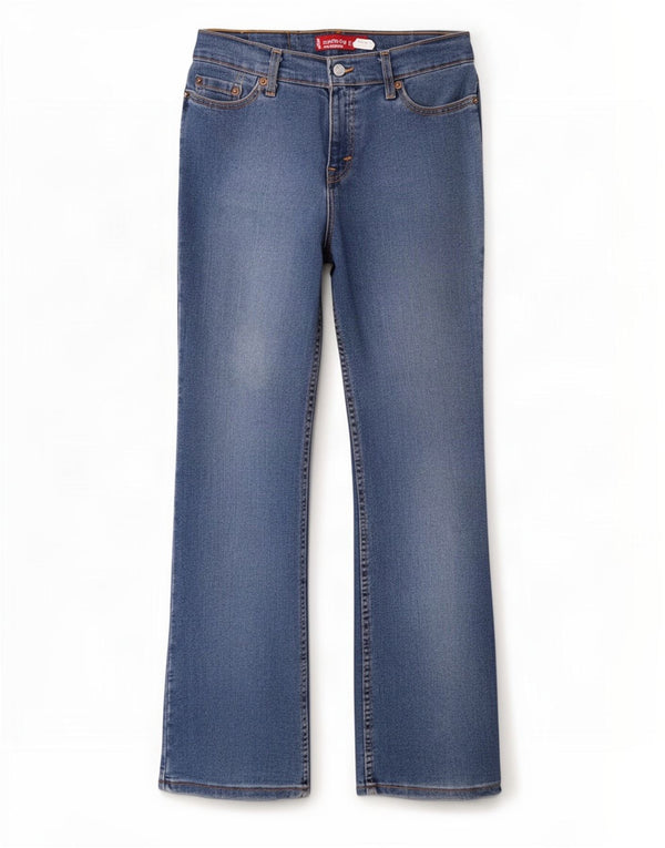 Levi's Jean 518 Super Low Bootcut Femme US 9 Medium W30 L31 Bleu Coton