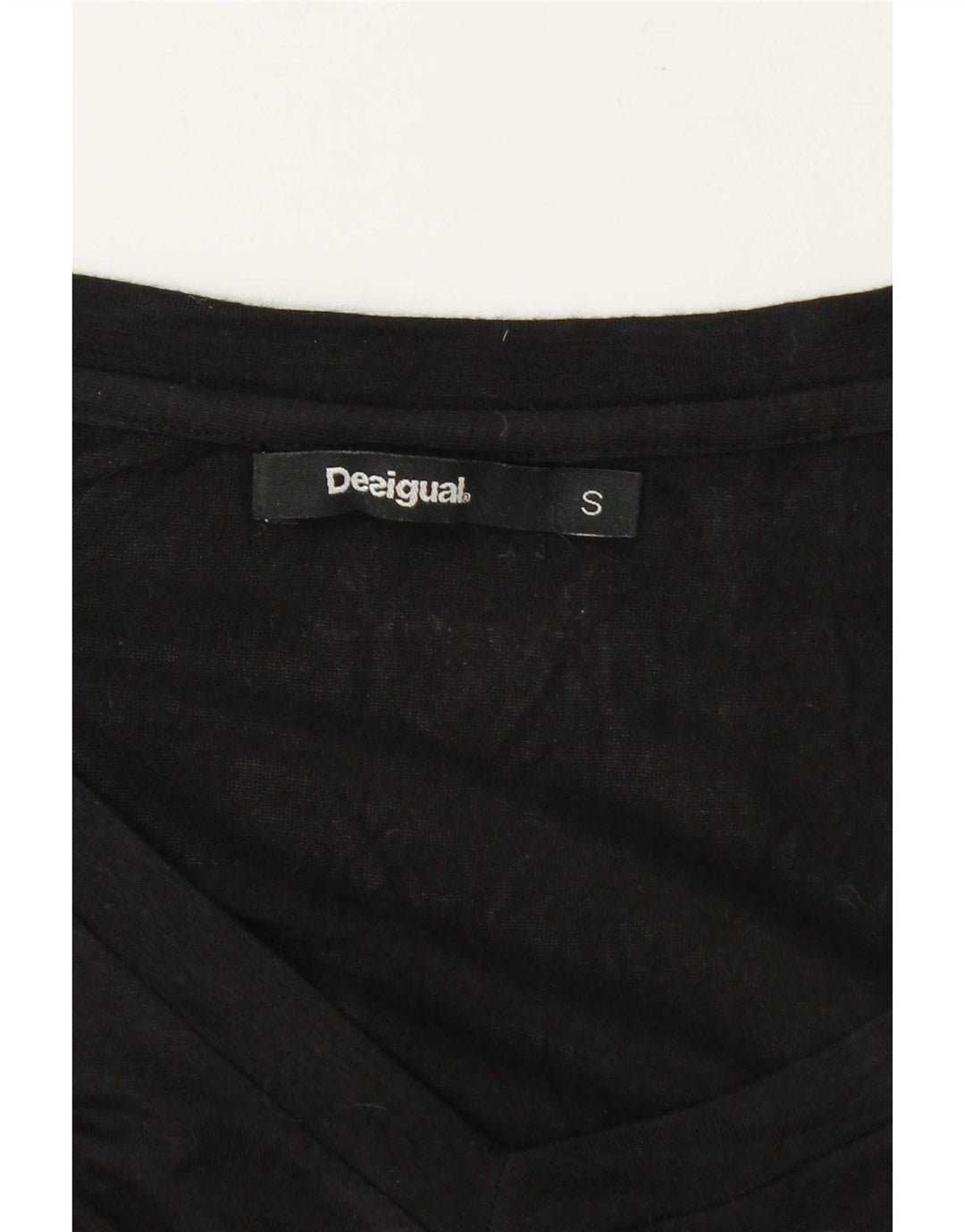 Desigual Womens Top Long Sleeve UK 10 Small Black Floral
