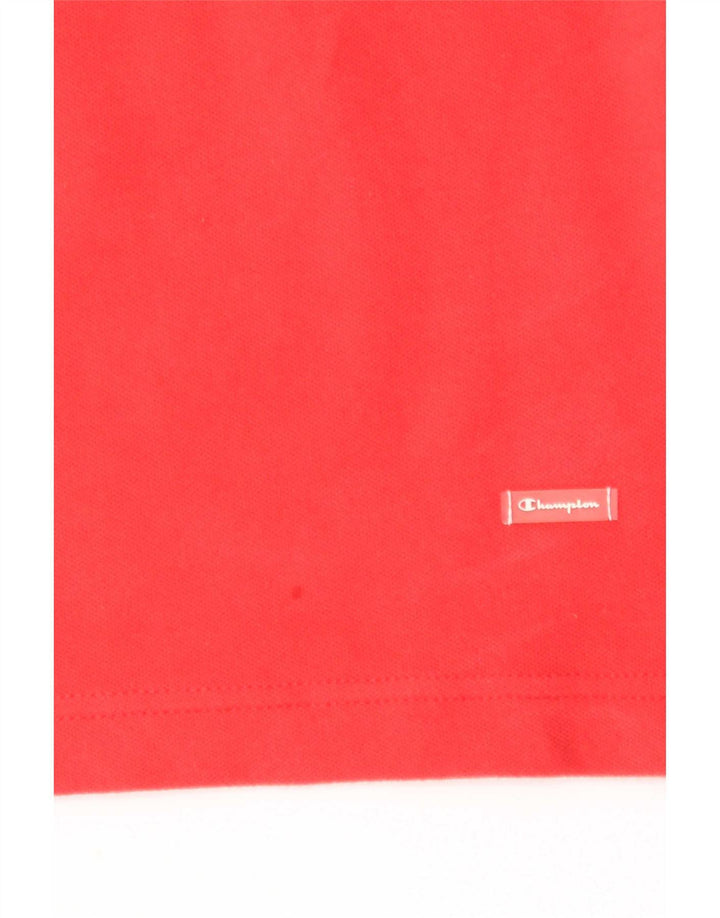 Champion Dame Polo Shirt UK 12 Medium Rød