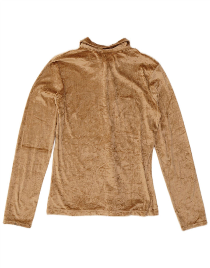 SQUAW Camicetta in velluto da donna UK 12 Acrilico beige medio