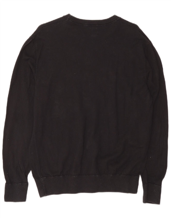 Gap Mens Crew Neck Jumper Sweater Small Black Cotton