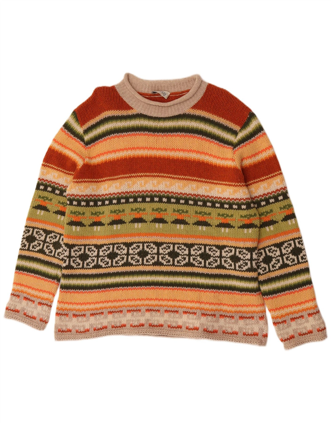 Bianca Womens Turtle Neck Jumper Sweater IT 46 Large Multicoloured