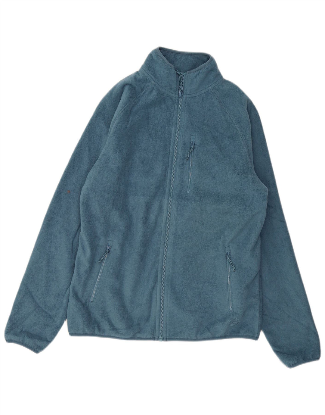 Marks & Spencer Mens Fleece Jacket UK 38 Medium Blue Polyester
