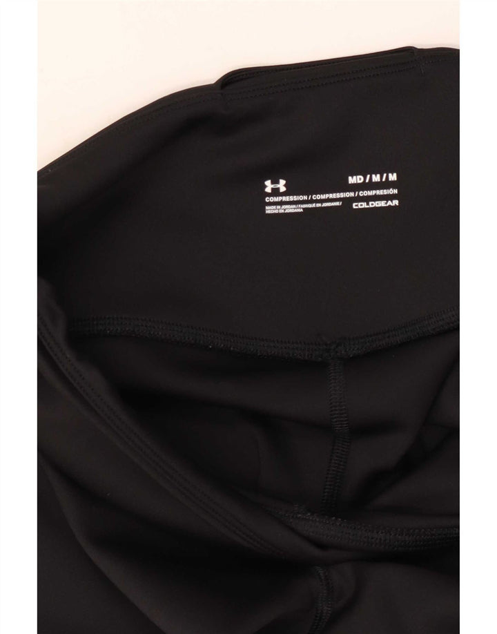 Under Armour Womens Cold Gear Graphic Leggings UK 12 Medium Black
