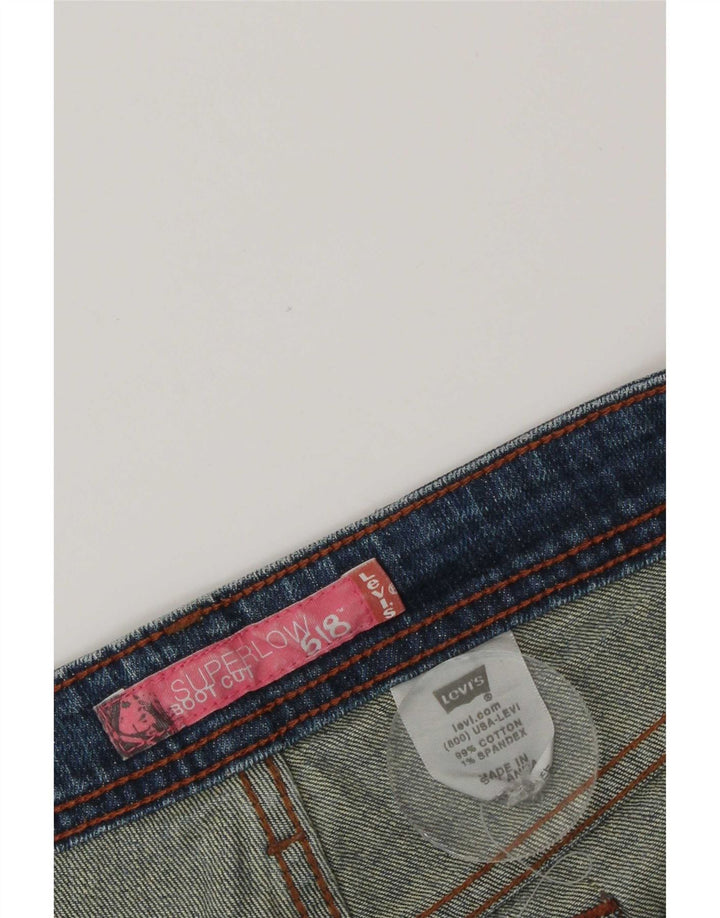 Levi's Jean 518 Super Low Capri Bootcut Femme W34 L21 Bleu Coton