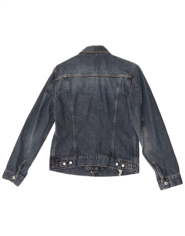 Benetton Womens Denim Jacket UK 10 Small Blue Cotton